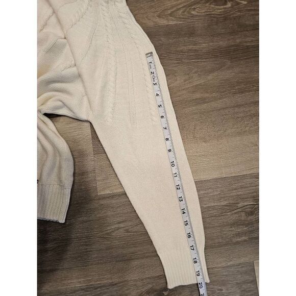 Collection L White Knit Women's Turtleneck Sweater size 12 - Picture 7 of 10